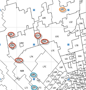 Canadian FSA Polygons